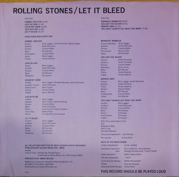 Rolling Stones* - Let It Bleed (LP, Album, ARP) (Very Good Plus (VG+)) - Image 5