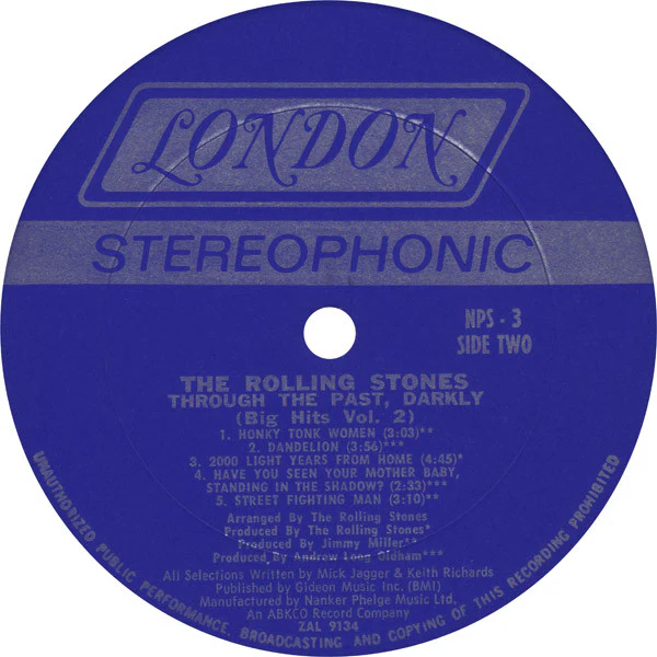 The Rolling Stones - Through The Past, Darkly (Big Hits Vol. 2) (LP, Comp, Oct) (Very Good Plus (VG+)) - Image 5