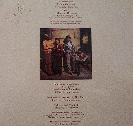 Ron Carter Quartet - Parfait (LP, Album) (Very Good Plus (VG+)) - Image 3