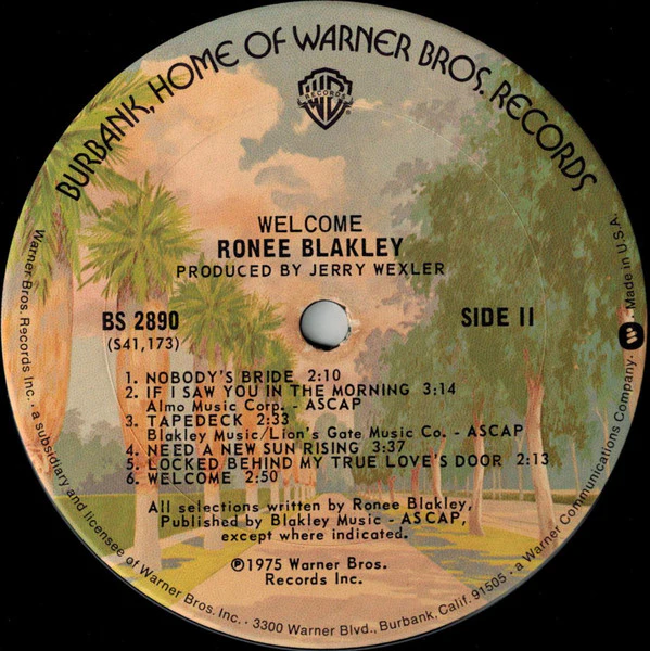 Ronee Blakley - Welcome (LP, Album) (Very Good (VG)) - Image 4