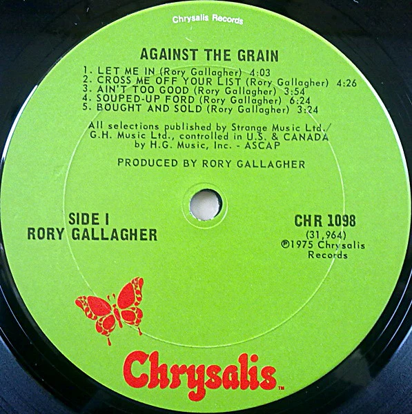 Rory Gallagher - Against The Grain (LP, Album, Pit) (Near Mint (NM or M-)) - Image 3