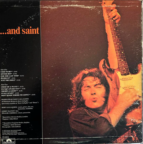 Rory Gallagher - Sinner... And Saint (LP, Comp, Ter) (Near Mint (NM or M-)) - Image 2
