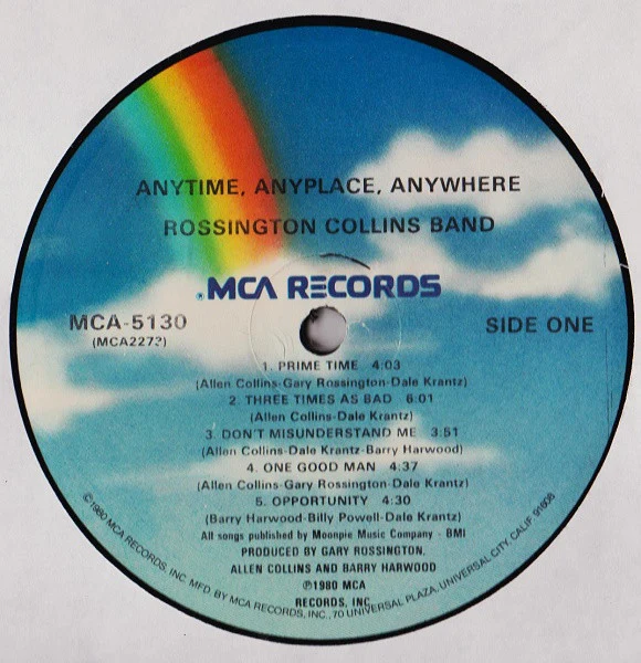 Rossington Collins Band - Anytime, Anyplace, Anywhere (LP, Album, Glo) (Very Good Plus (VG+)) - Image 5