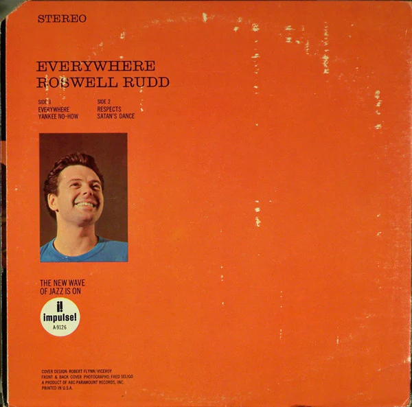 Roswell Rudd - Everywhere (LP, Album, RE, Gat) (Very Good Plus (VG+)) - Image 4