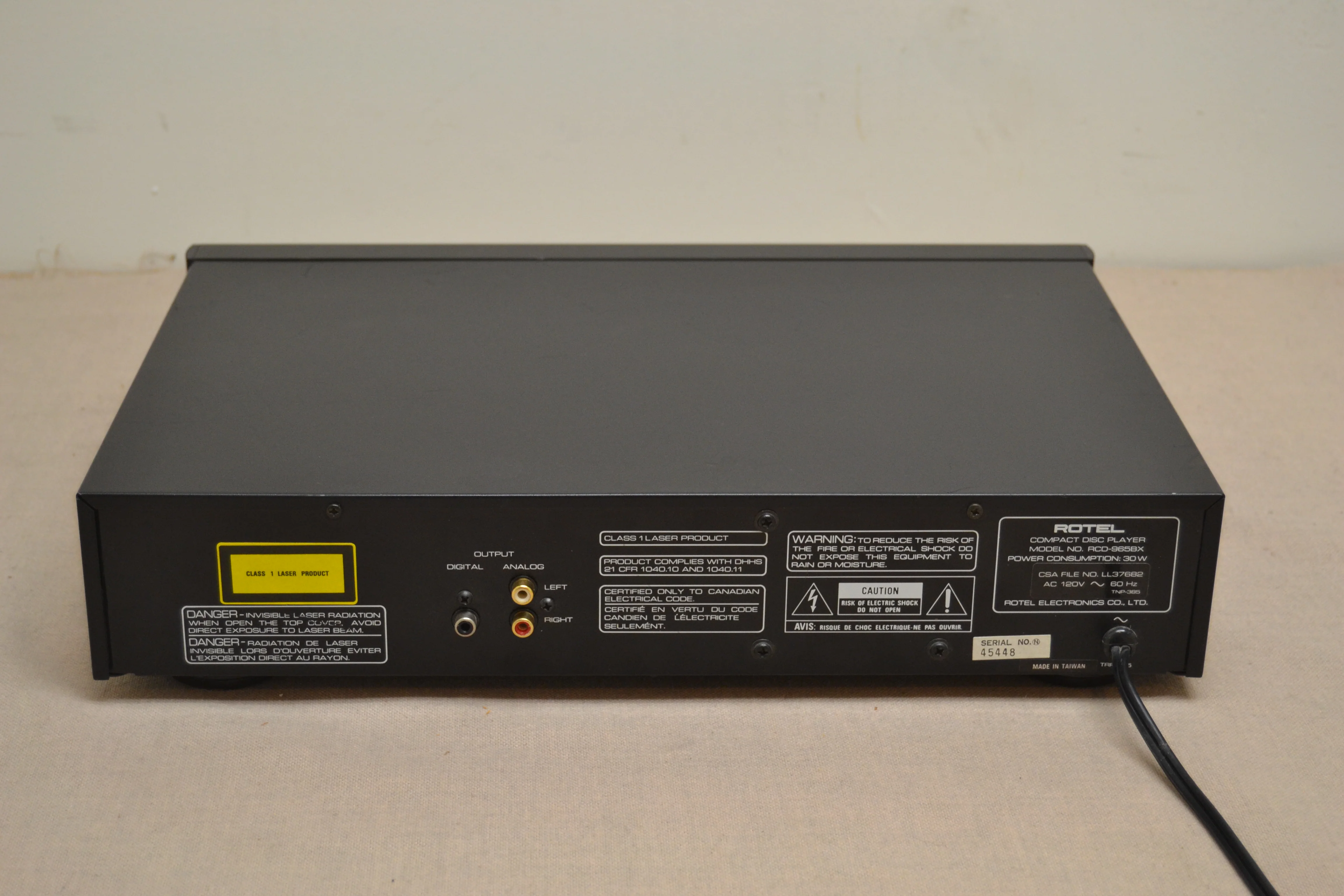 Rotel RCD-965BX Single CD Player - Image 10