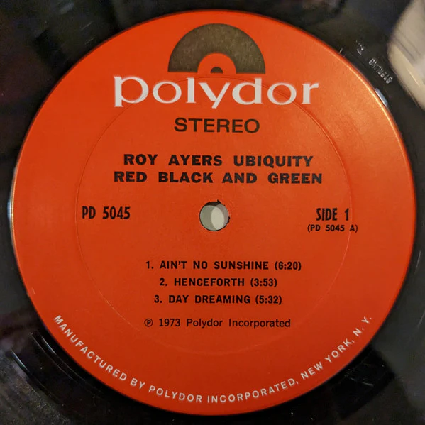 Roy Ayers Ubiquity - Red Black & Green (LP, Album, Ter) (Very Good (VG)) - Image 3