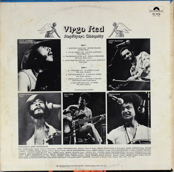 Roy Ayers Ubiquity - Virgo Red (LP, Album, M/Print, All) (Very Good (VG)) - Image 2