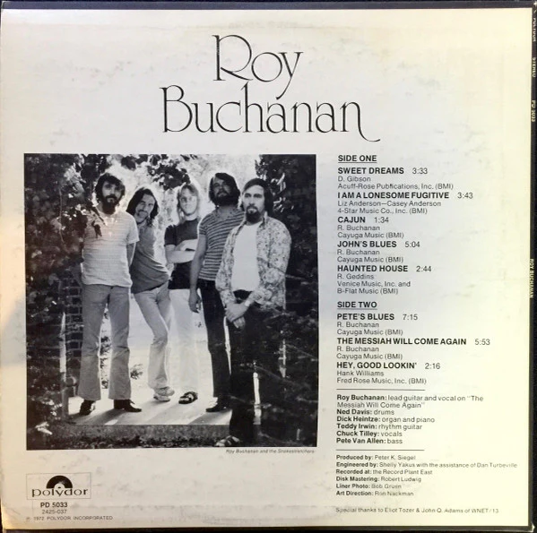 Roy Buchanan And The Snakestretchers* - Roy Buchanan (LP, Album, Promo, Mon) (Very Good Plus (VG+)) - Image 2