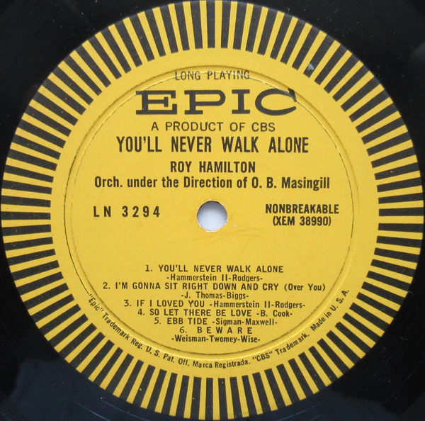 Roy Hamilton - You'll Never Walk Alone (LP, Album, Mono) (Near Mint (NM or M-)) - Image 3
