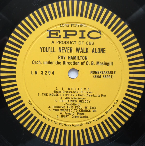 Roy Hamilton - You'll Never Walk Alone (LP, Album, Mono) (Near Mint (NM or M-)) - Image 4