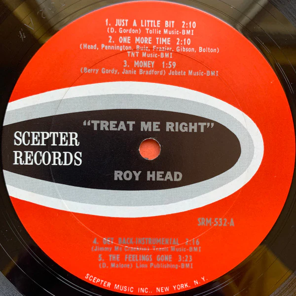 Roy Head - Treat Me Right (LP, Album, Mono, Ter) (Good (G)) - Image 3