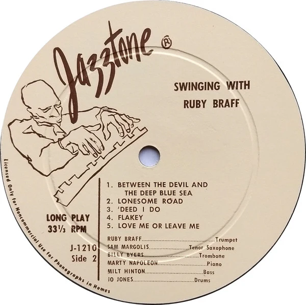 Ruby Braff - Swinging With Ruby Braff (LP, Mono) (Near Mint (NM or M-)) - Image 4