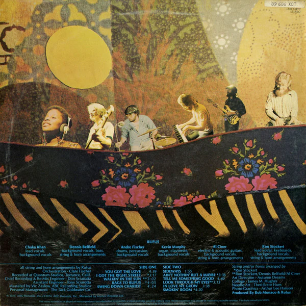 Rufus Featuring Chaka Khan - Rags To Rufus (LP, Album, RE) (Very Good Plus (VG+)) - Image 2