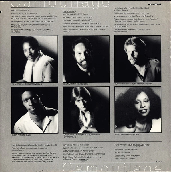 Rufus & Chaka Khan - Camouflage (LP, Album, Pin) (Near Mint (NM or M-)) - Image 5