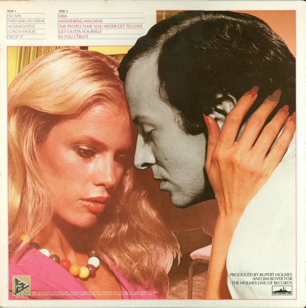 Rupert Holmes - Partners In Crime (LP, Album, Pin) (Very Good Plus (VG+)) - Image 2