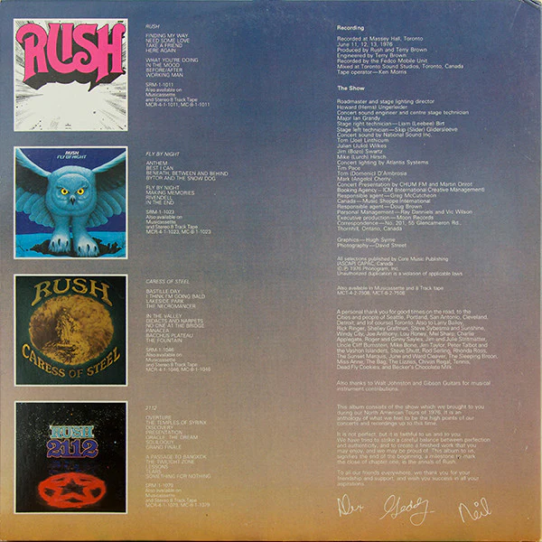 Rush - All The World's A Stage (2xLP, Album, Pit) (Very Good Plus (VG+)) - Image 3