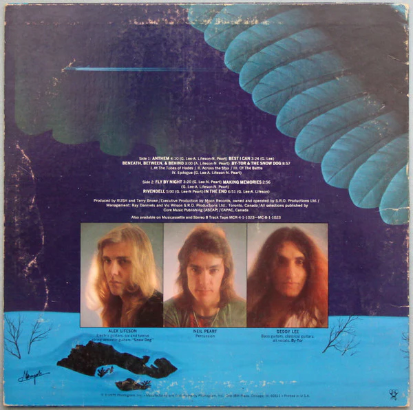 Rush - Fly By Night (LP, Album, Pit) (Very Good (VG)) - Image 2