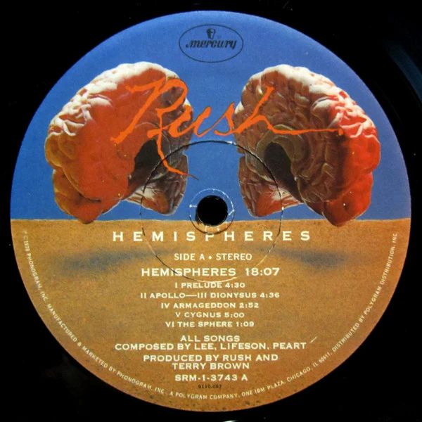 Rush - Hemispheres (LP, Album, Sou) (Near Mint (NM or M-)) - Image 4