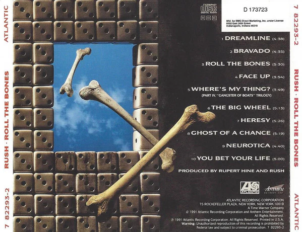Rush - Roll The Bones (CD, Album, Club, BMG) (Very Good Plus (VG+)) - Image 3