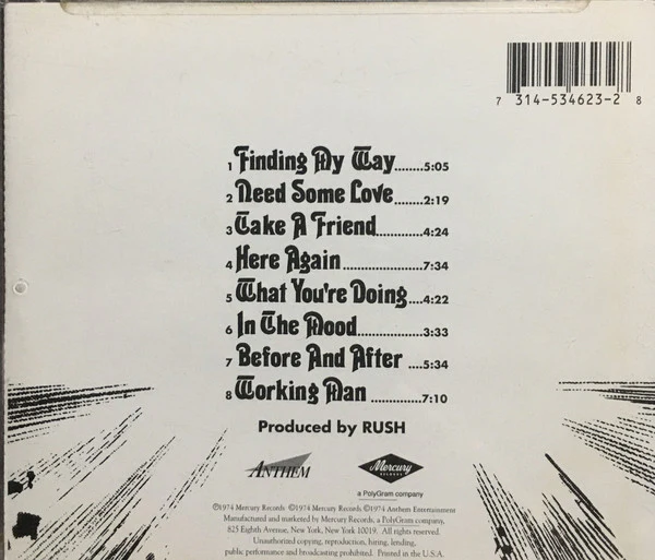 Rush - Rush (CD, Album, RE, RM, EDC) (Near Mint (NM or M-)) - Image 2