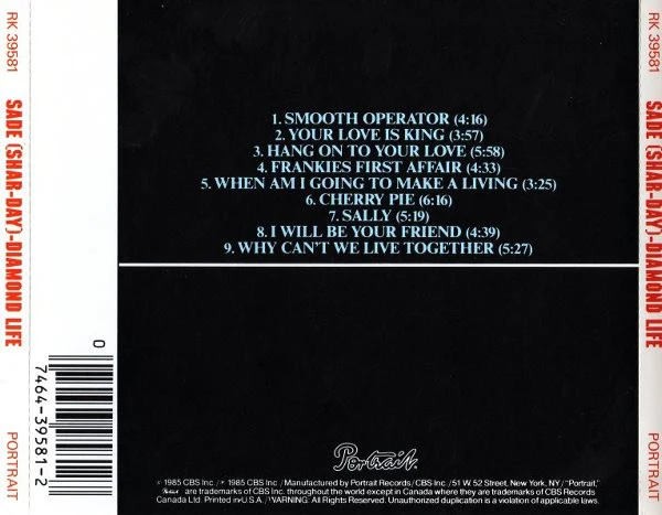 Sade - Diamond Life (CD, Album, RE) (Near Mint (NM or M-)) - Image 2