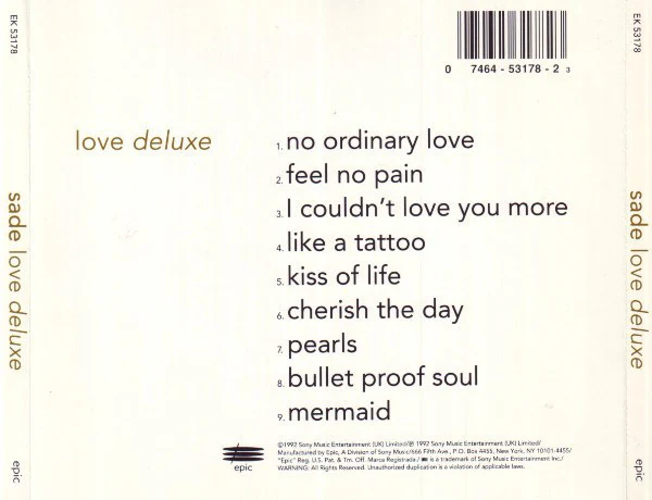 Sade - Love Deluxe (CD, Album) (Near Mint (NM or M-)) - Image 2