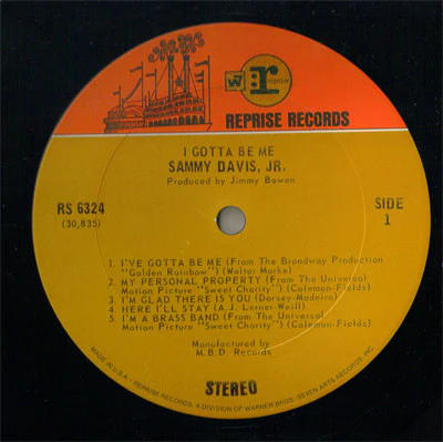Sammy Davis Jr. - I've Gotta Be Me (LP, Album) (Near Mint (NM or M-)) - Image 3