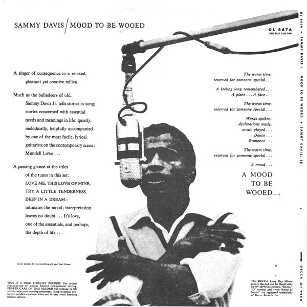 Sammy Davis Jr., Mundell Lowe - Mood To Be Wooed (LP, Album, Mono) (Very Good Plus (VG+)) - Image 3