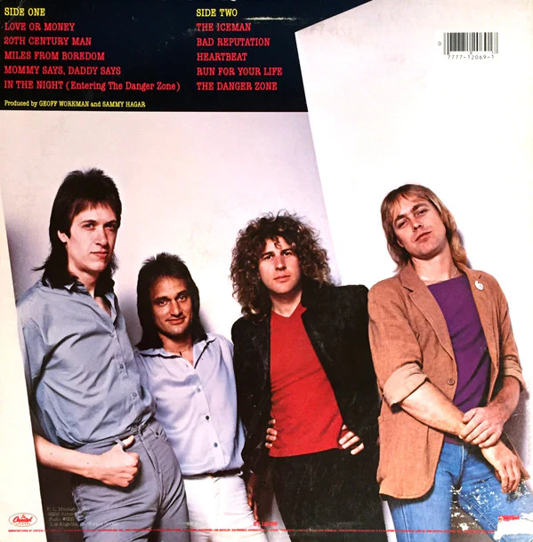 Sammy Hagar - Danger Zone (LP, Album, Jac) (Very Good Plus (VG+)) - Image 2