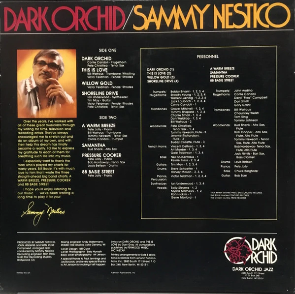 Sammy Nestico - Dark Orchid (LP, Album) (Very Good Plus (VG+)) - Image 2