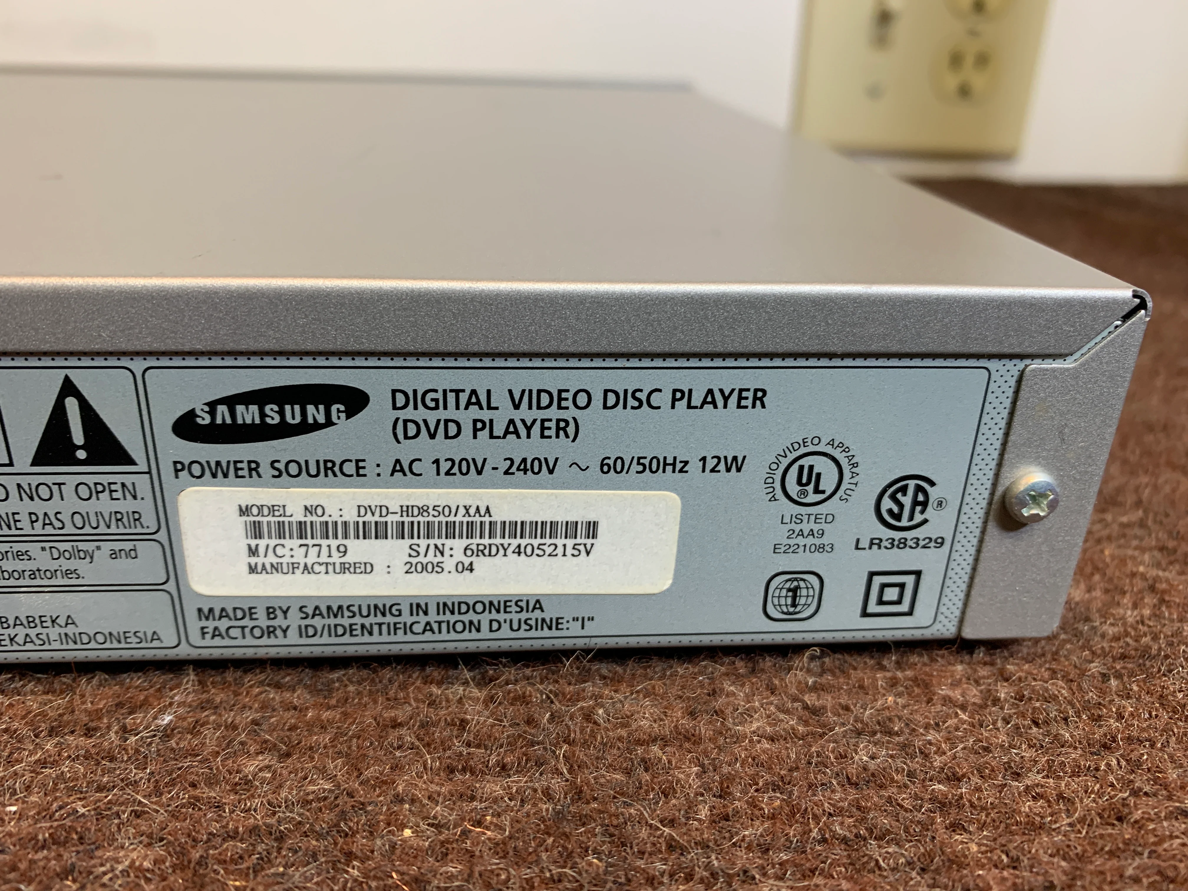 Samsung DVD-HD850 * CD/DVD Single Player - Image 14