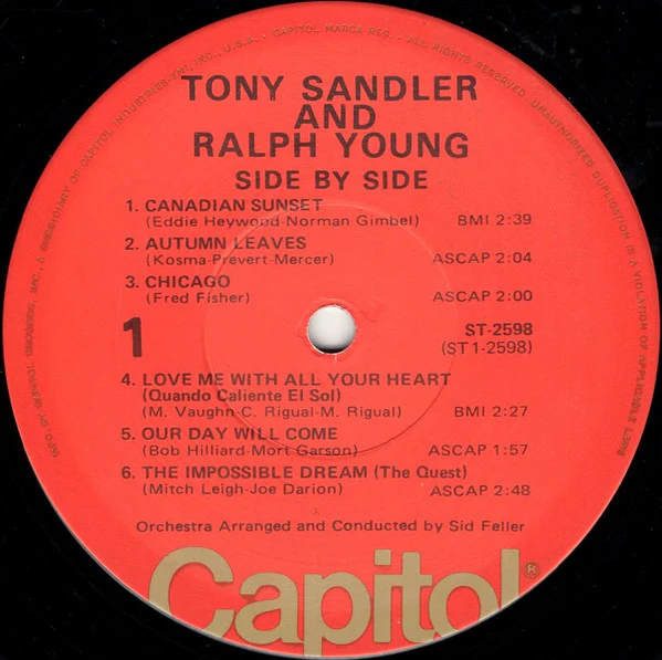 Sandler & Young - Side By Side (LP, Album, RE, Jac) (Very Good Plus (VG+)) - Image 2
