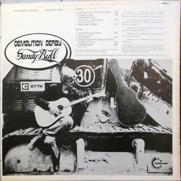 Sandy Bull - Demolition Derby (LP, Album, Promo) (Very Good (VG)) - Image 2