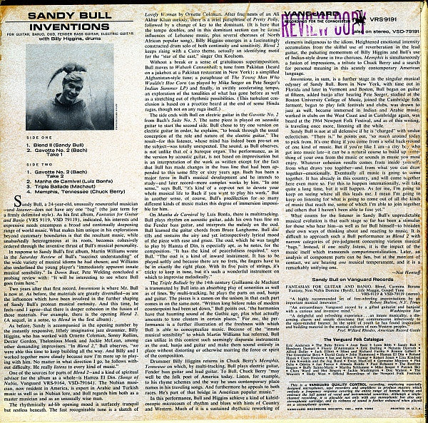 Sandy Bull - Inventions (LP, Mono) (Good Plus (G+)) - Image 2