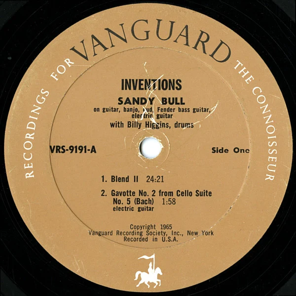 Sandy Bull - Inventions (LP, Mono) (Good Plus (G+)) - Image 3