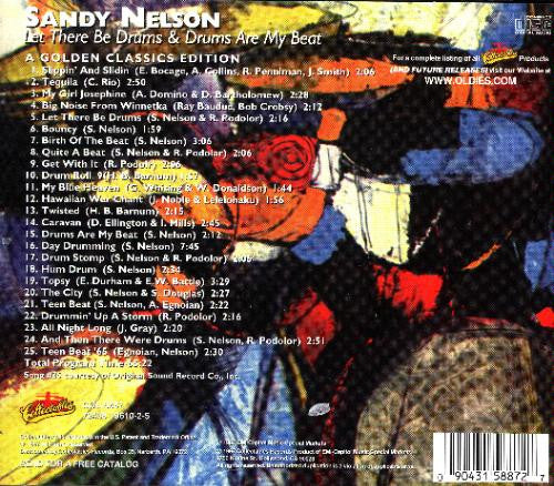 Sandy Nelson - Let There Be Drums & Drums Are My Beat (CD, Comp) (Near Mint (NM or M-)) - Image 2