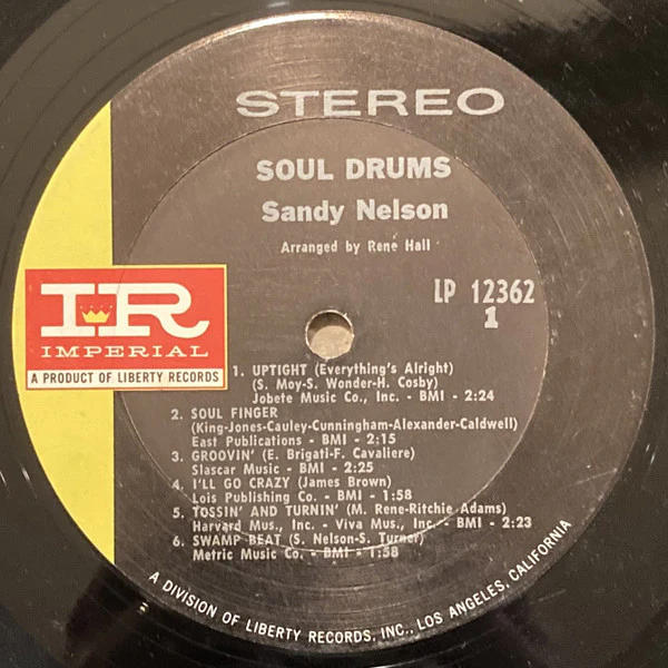 Sandy Nelson - Soul Drums (LP, Album) (Very Good (VG)) - Image 3