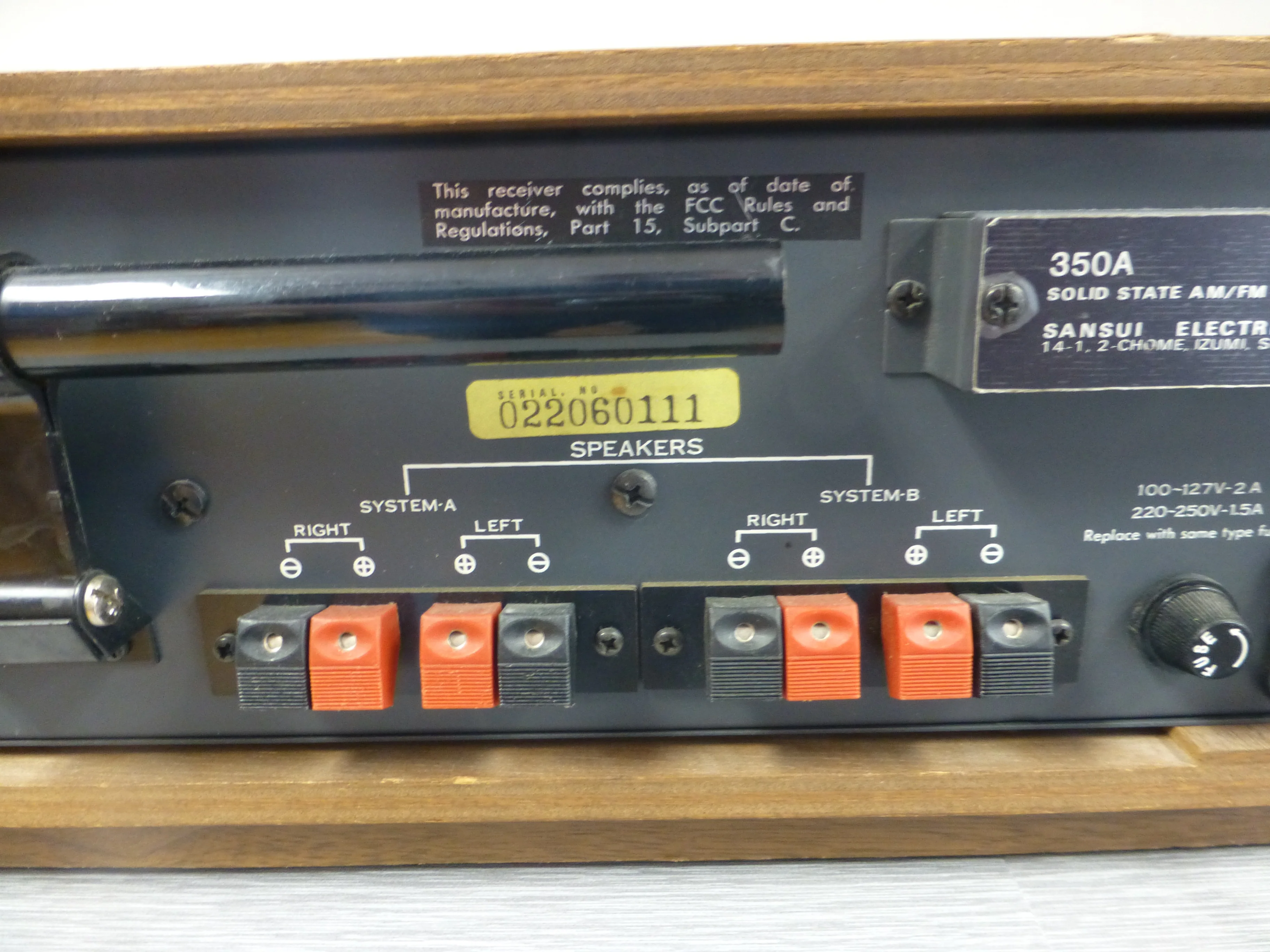Sansui 350A Stereo Receiver * Fully Rebuilt and Recapped in Sep/2024 * - Image 12