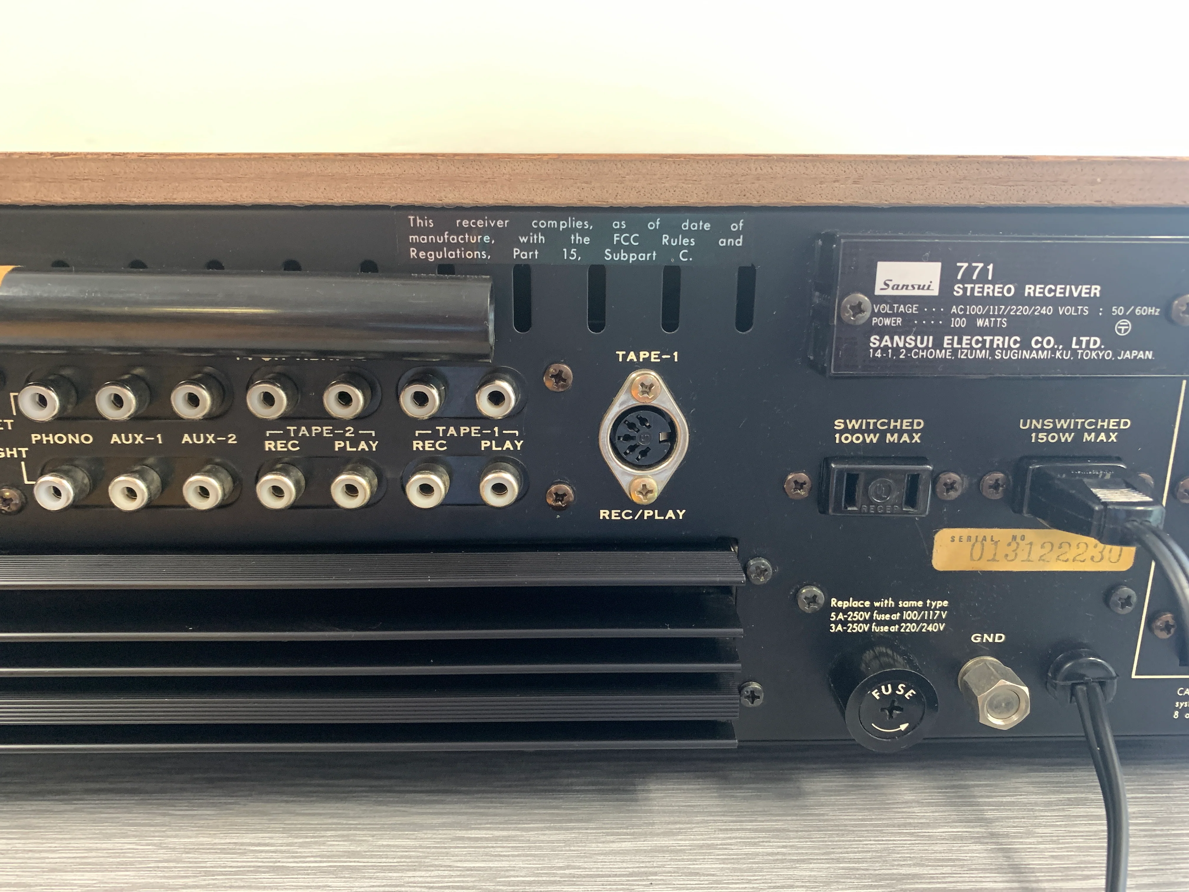 Sansui 771 AM/FM Stereo Receiver (1973-77) - Image 9
