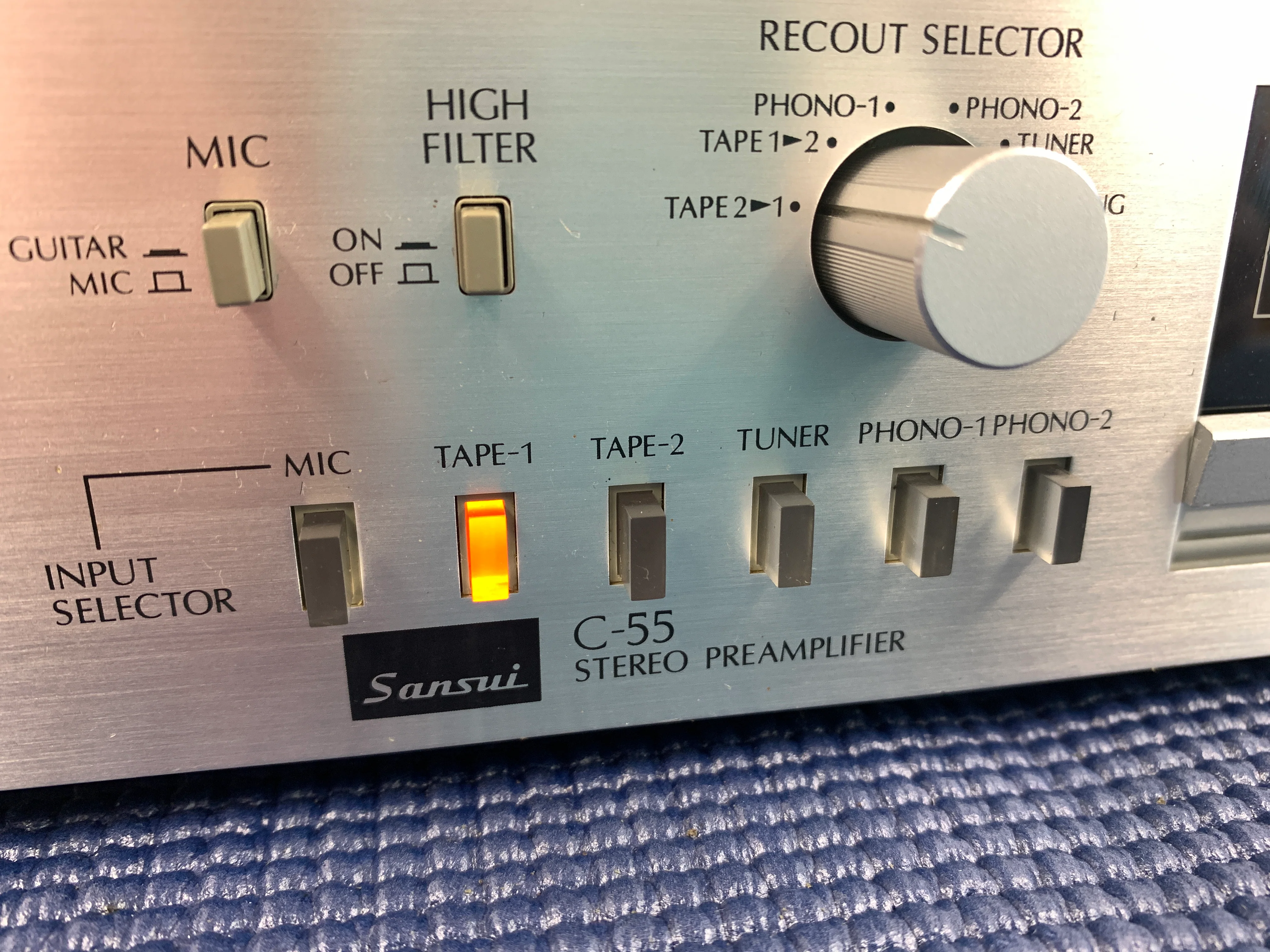 Sansui C55 Stereo Preamplifier * 1981 * Mix Fader - Image 7