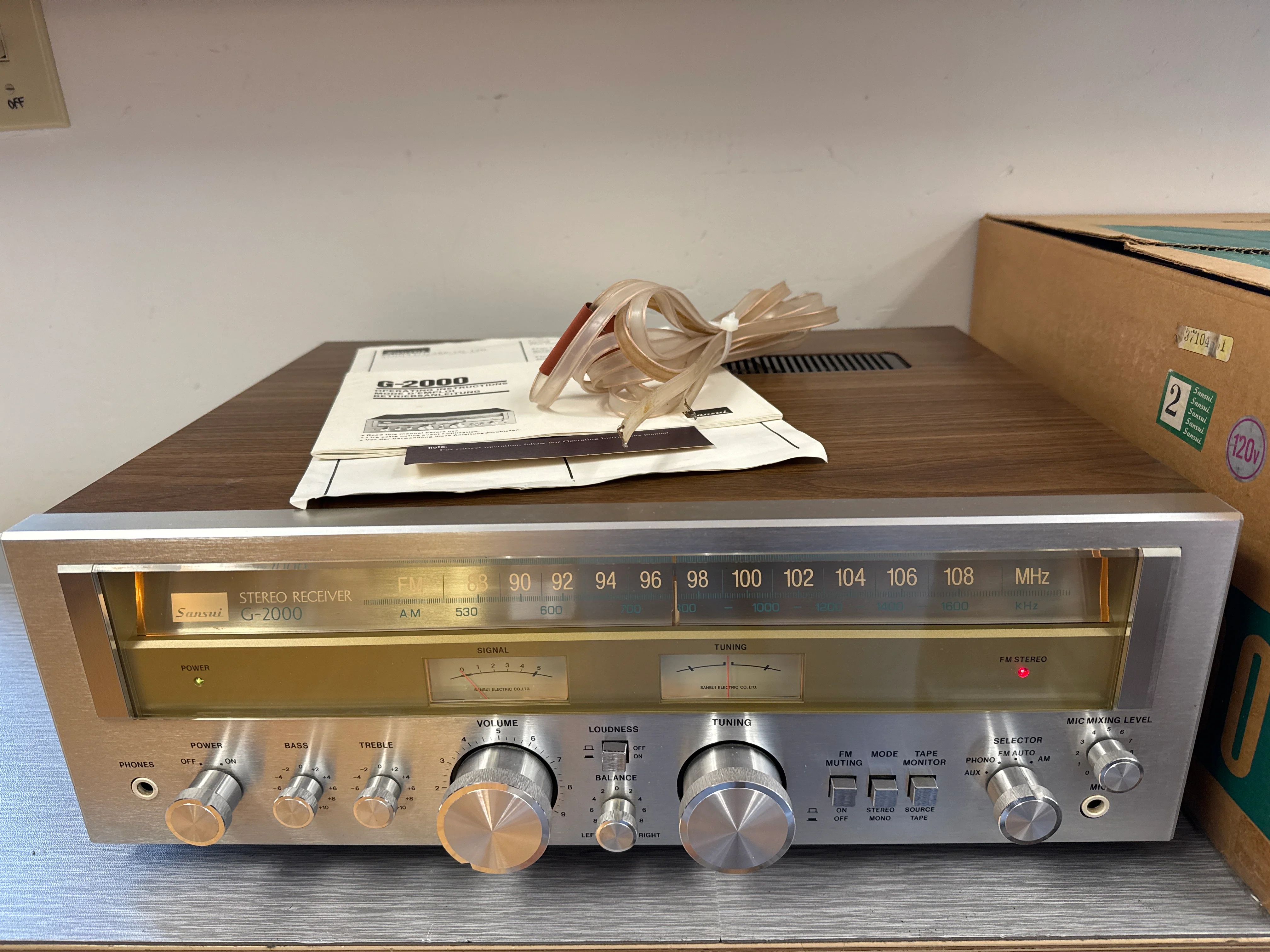 Sansui G-2000 Stereo receiver * Manual * Box - Image 2