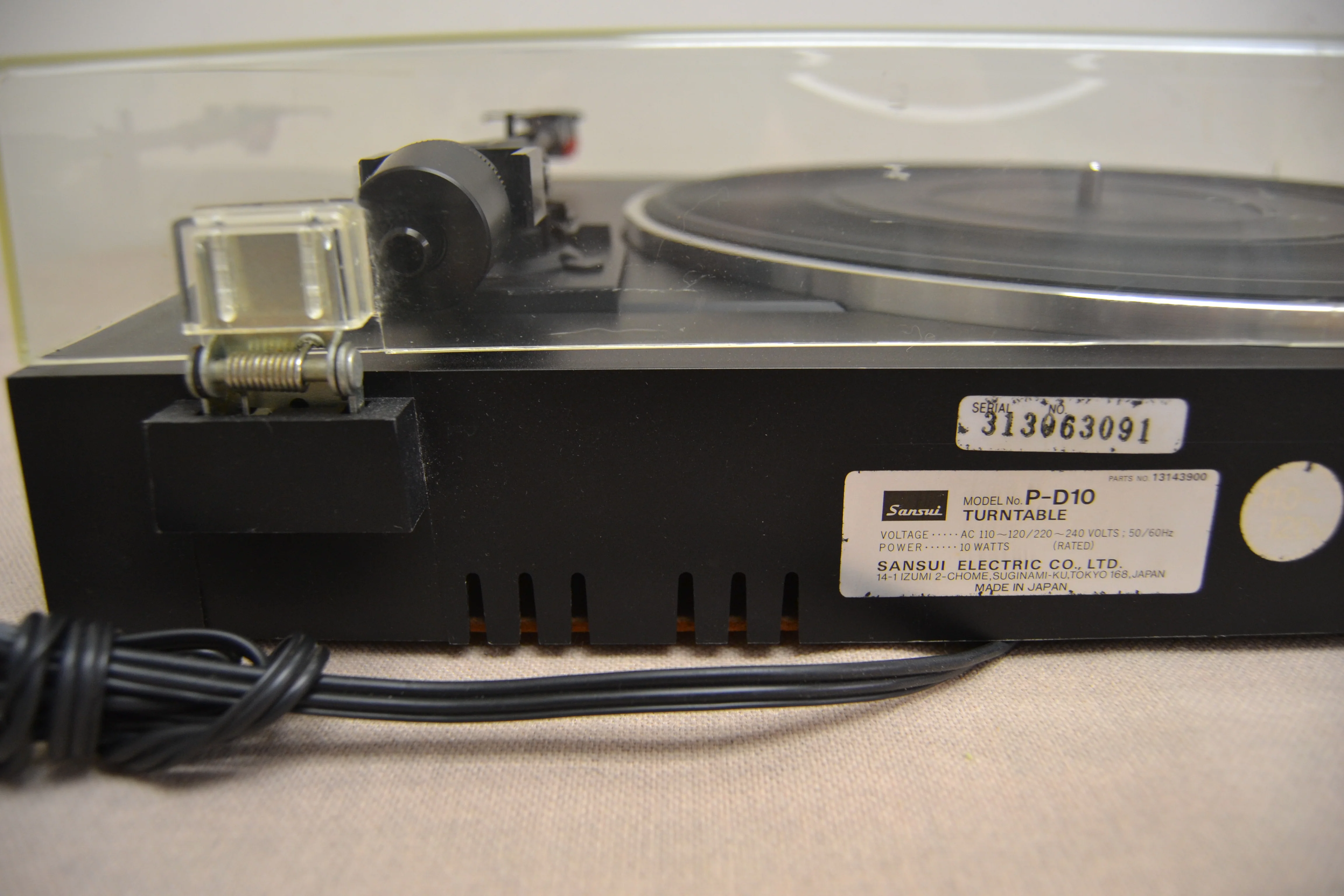 Sansui P-D10 2-Speed Automatic Return Turntable - Image 10