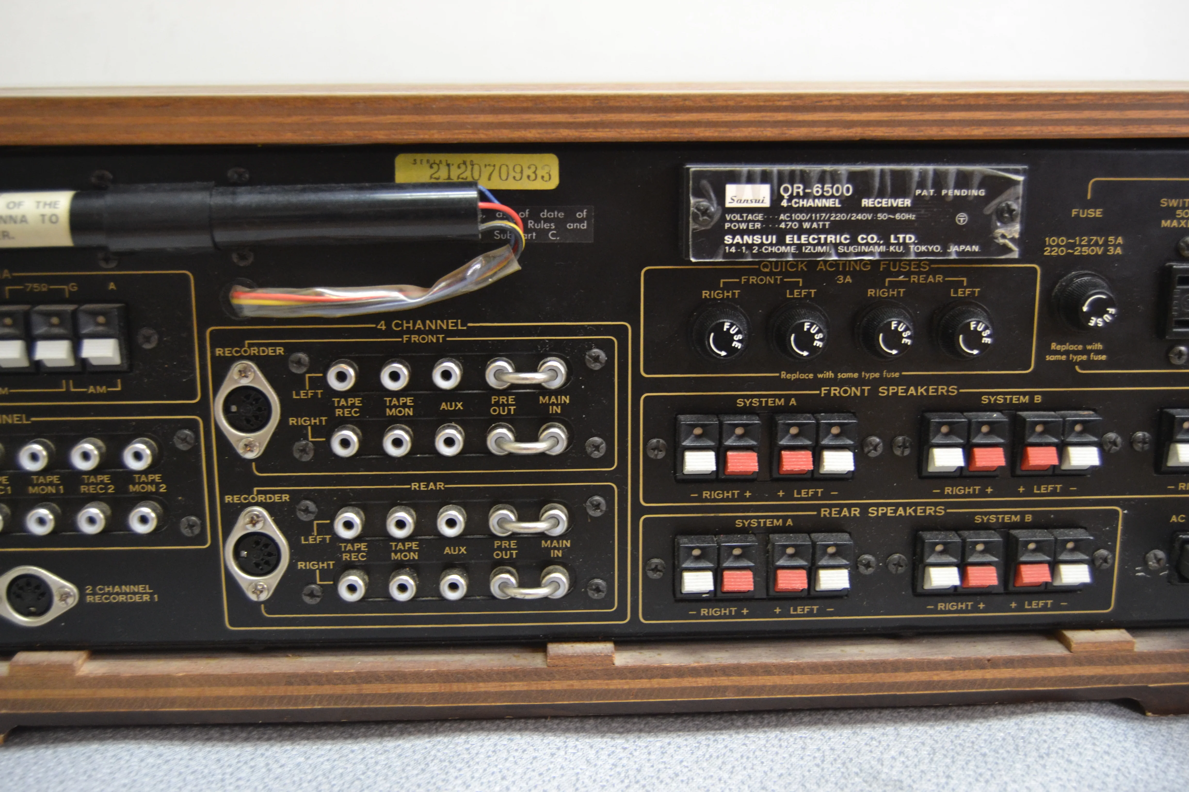 Sansui QR-6500 4 Channel Receiver (1971-72) * 37W RMS - Image 12