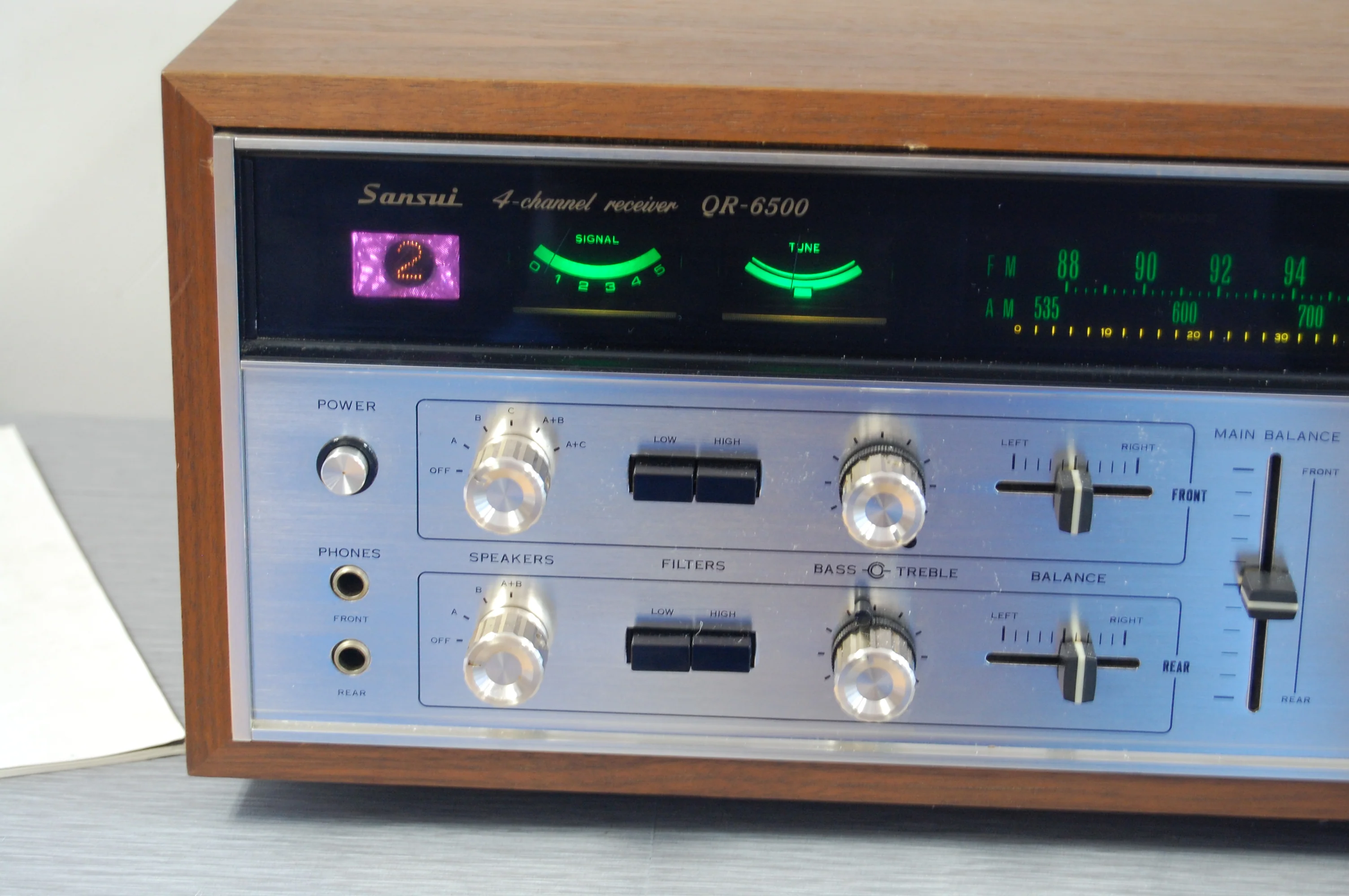 Sansui QR-6500 4 Channel Stereo Receiver * 1971 * Box * Manuals - Image 3