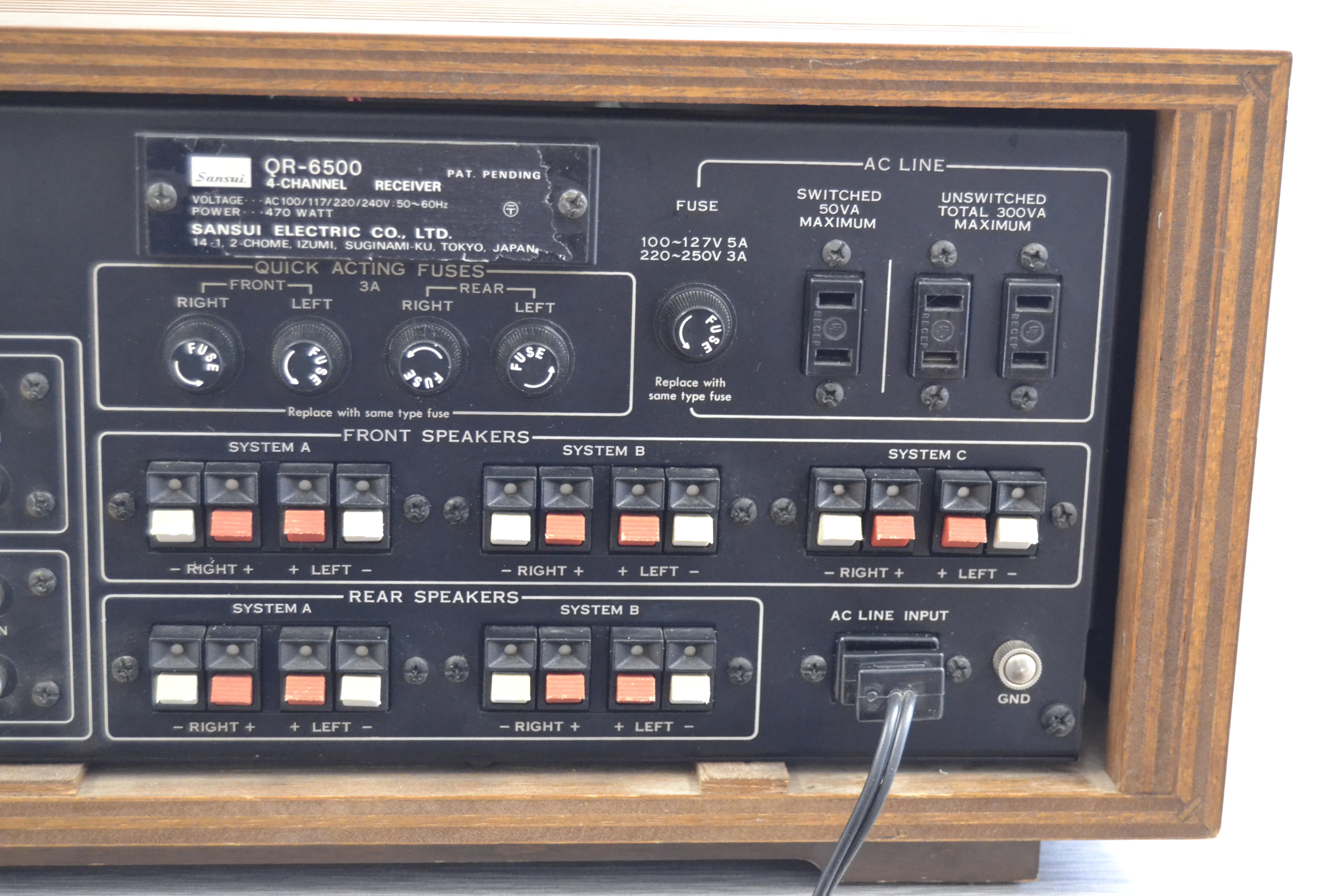 Sansui QR-6500 Stereo Quad Receiver * Owner and Service Manual * Accessories * Original Box - Image 17