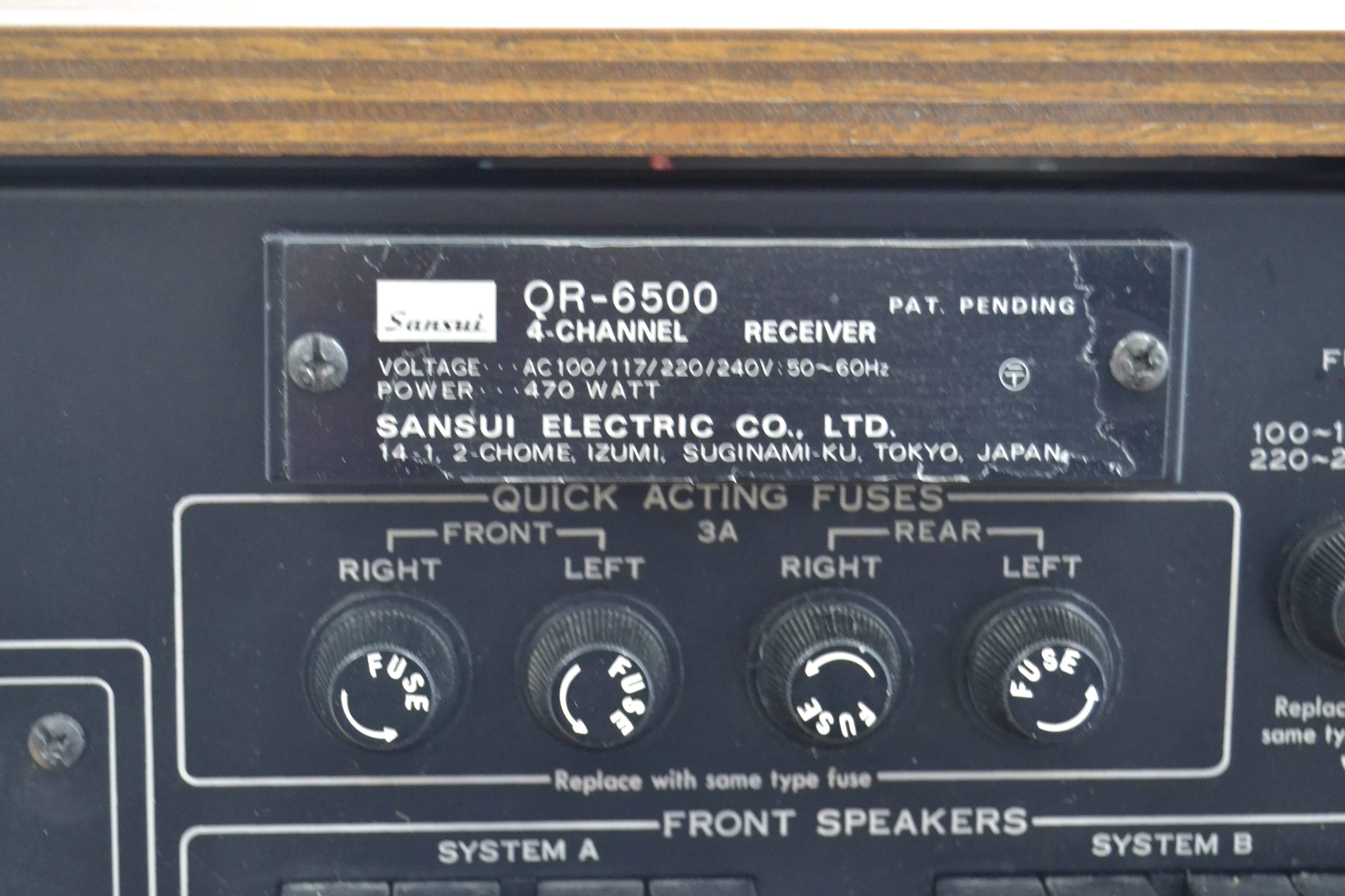 Sansui QR-6500 Stereo Quad Receiver * Owner and Service Manual * Accessories * Original Box - Image 18