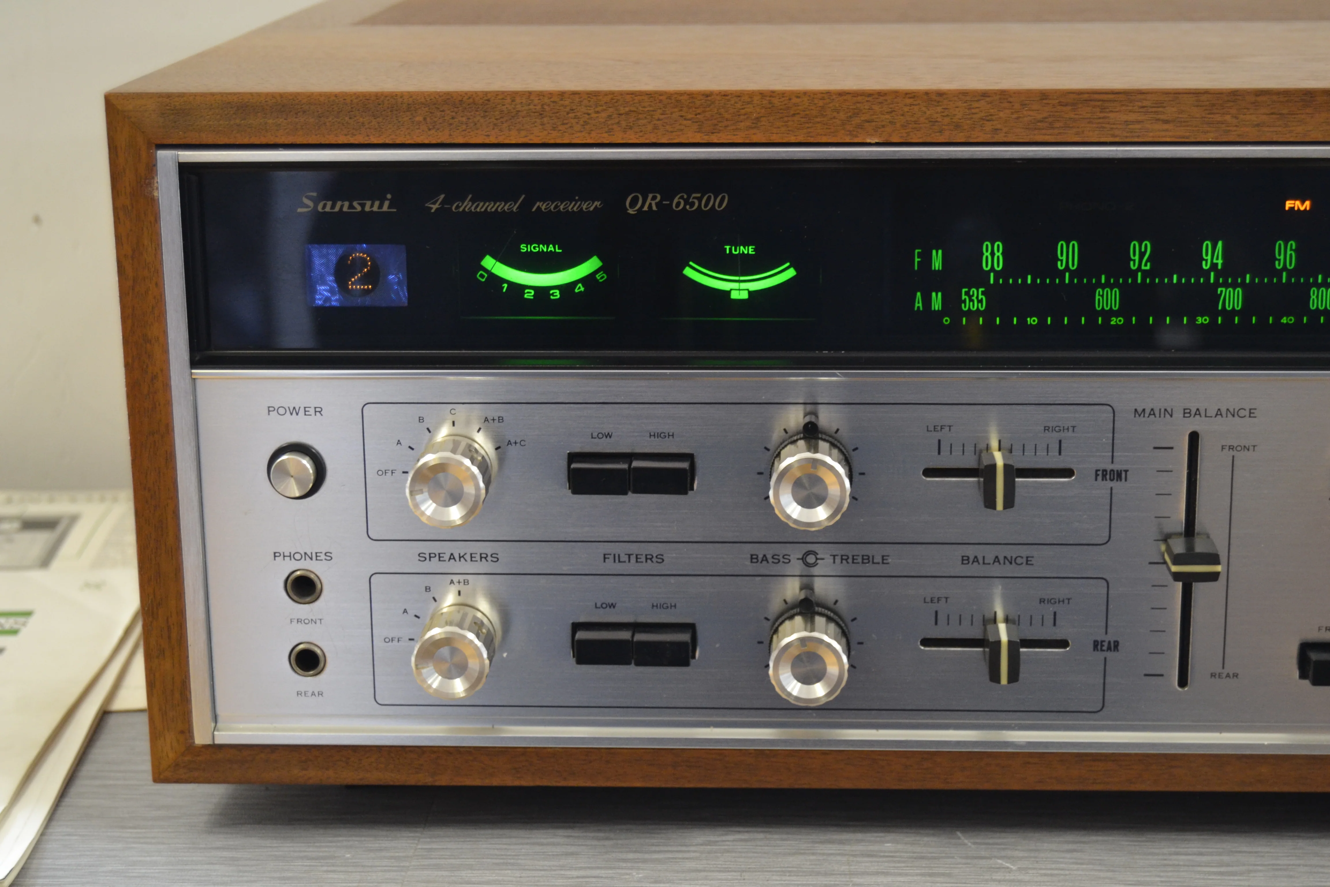 Sansui QR-6500 Stereo Quad Receiver * Owner and Service Manual * Accessories * Original Box - Image 2