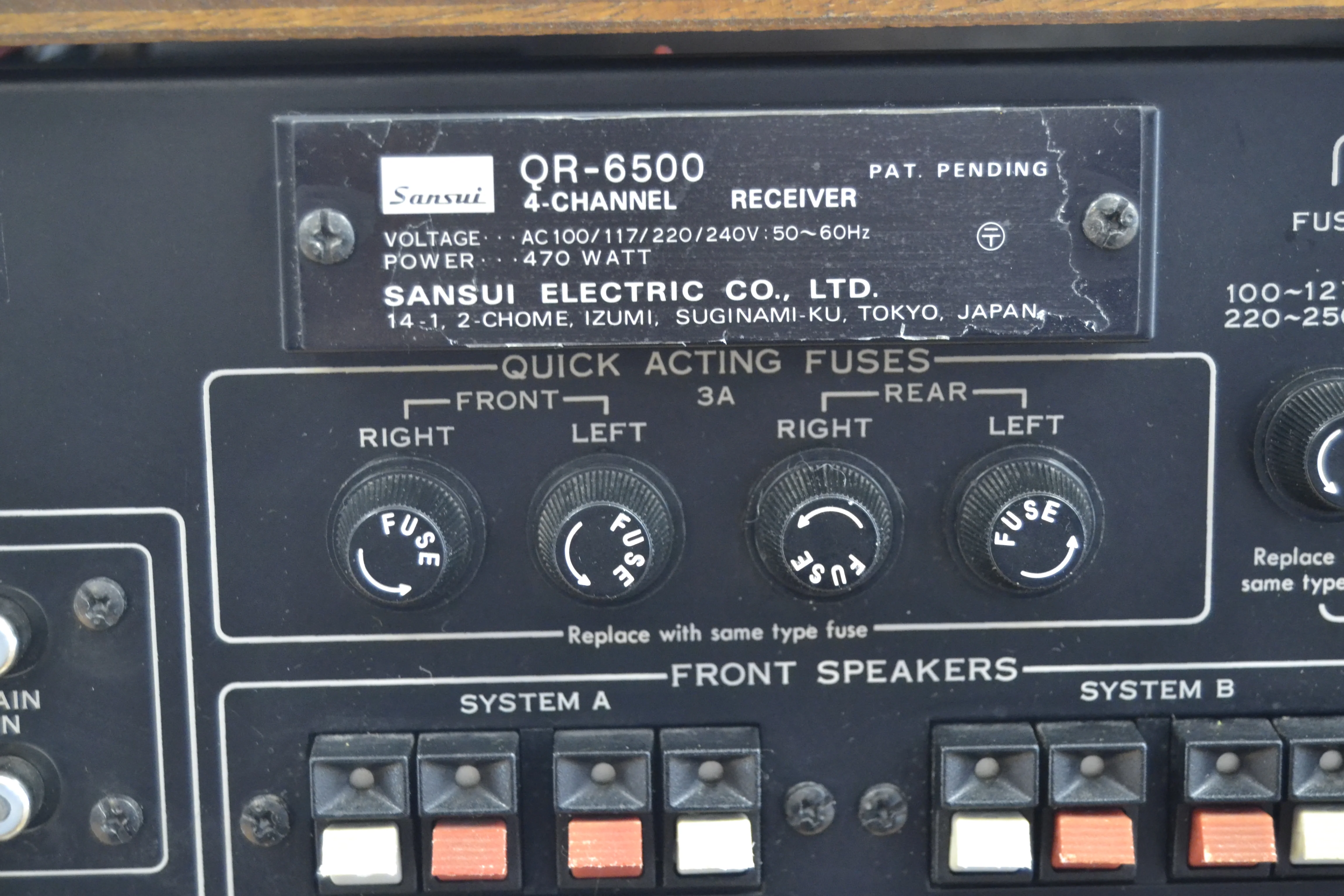Sansui QR-6500 Stereo Quad Receiver * Owner and Service Manual * Accessories * Original Box - Image 25