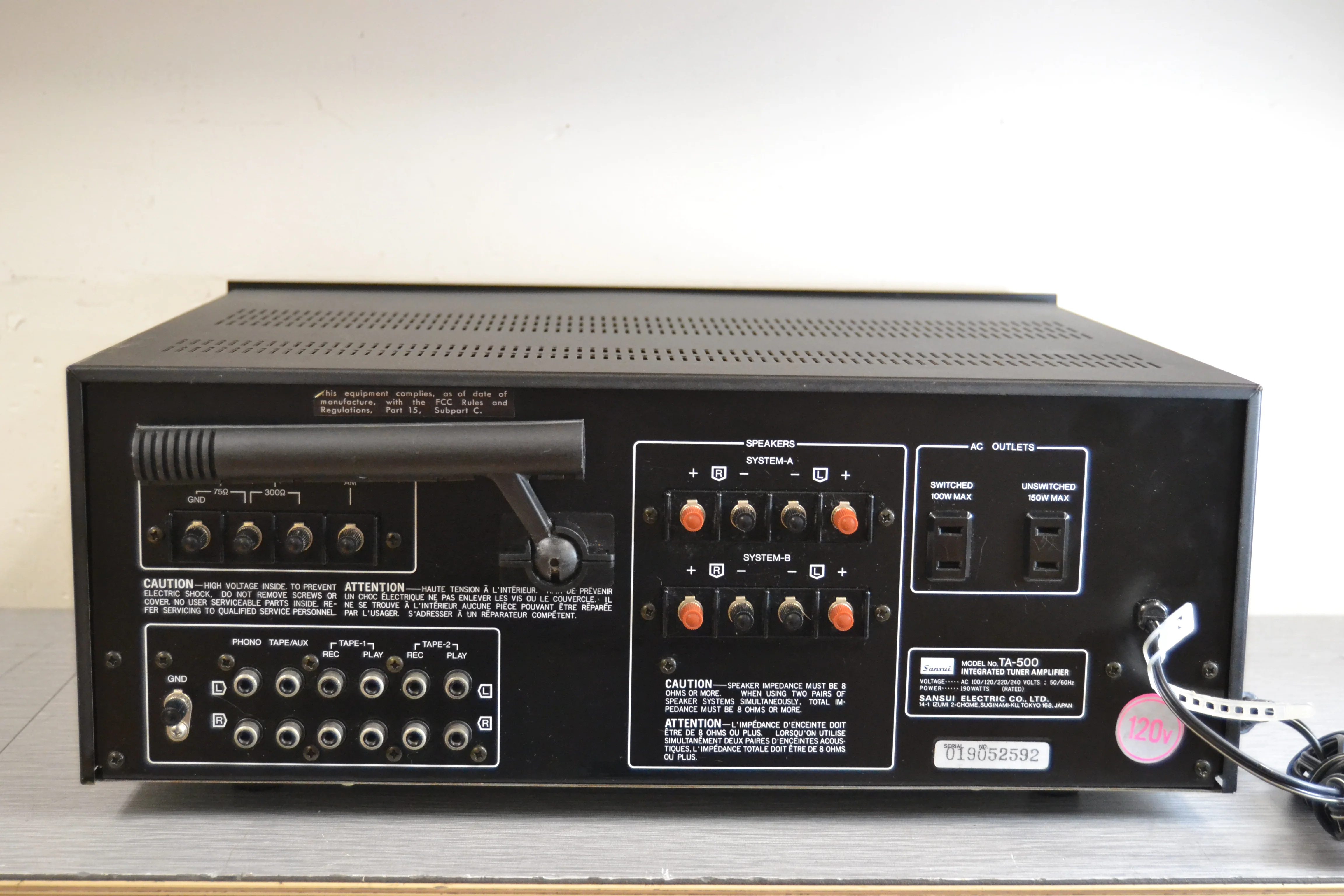Sansui TA-500 DC Integrated Tuner Amplifier * 50W RMS * (1979-80) - Image 9