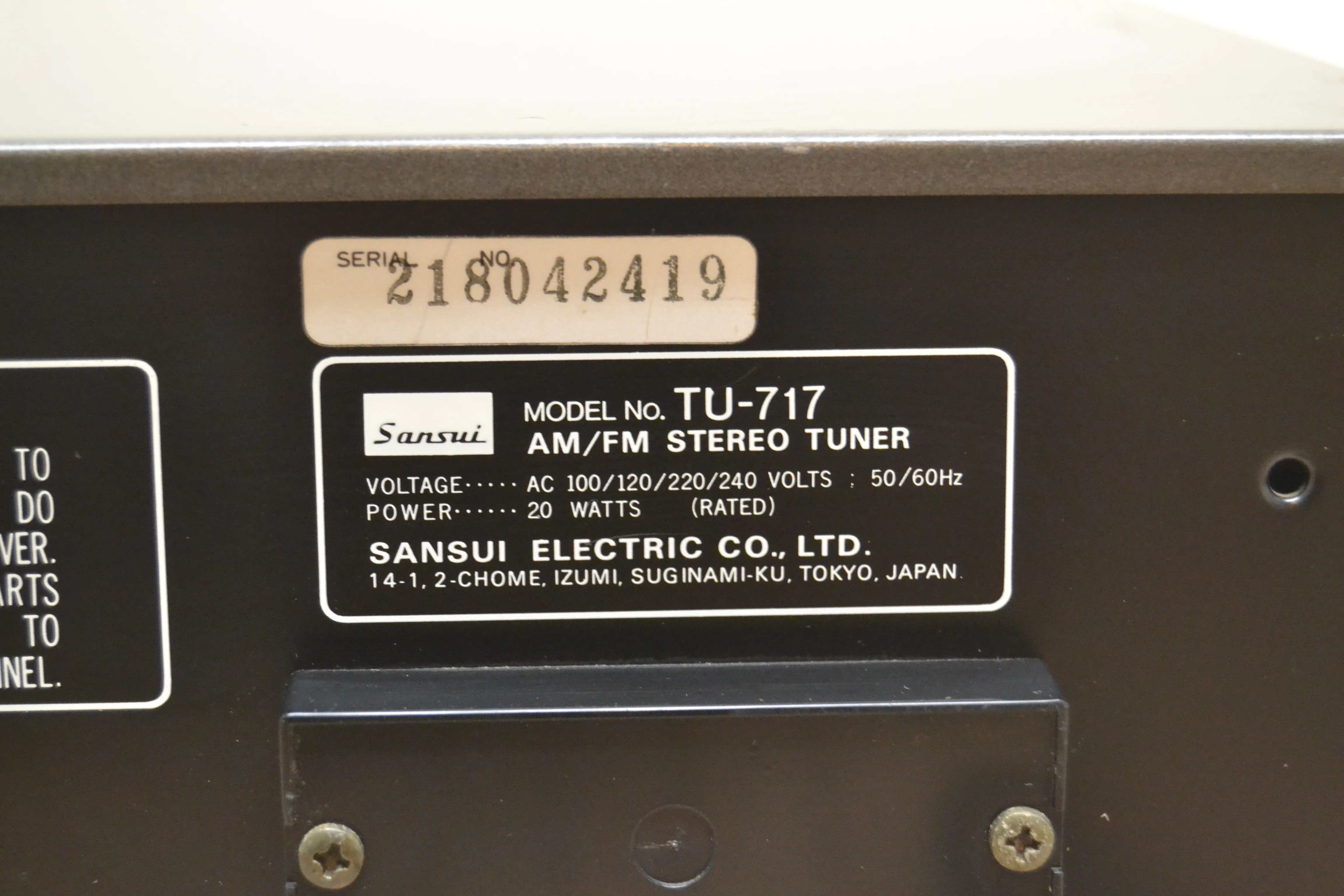 Sansui TU-717 Stereo Tuner - Image 14